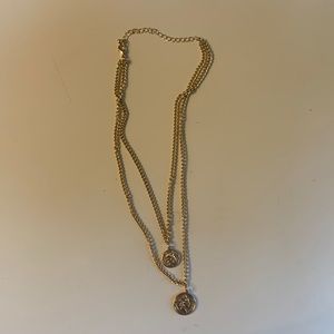 NWOT Double Coin Necklace